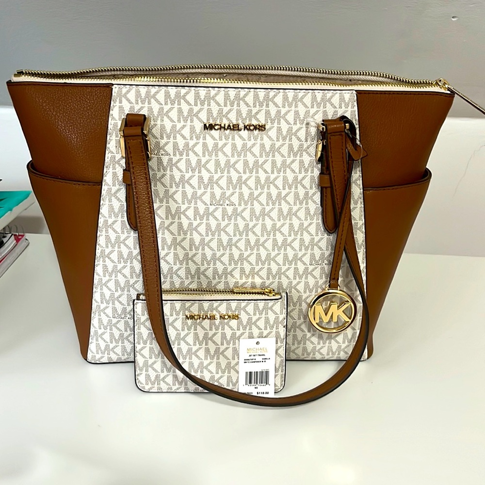 Brand New and Original Michael Kors Tote Bag with wallet.